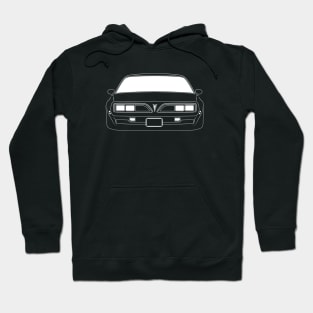 Pontiac Trans Am White Outline Hoodie